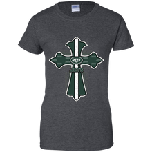 Load image into Gallery viewer, Cross Shirt For Jesus And New York Jets Fans T-Shirt For Women