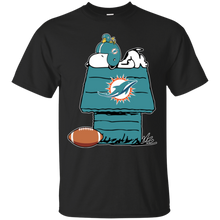 Load image into Gallery viewer, Miami Dolphins Snoopy And Woodstock Waiting For Football Season T - Shirt For Men