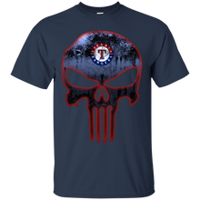 Load image into Gallery viewer, Texas Rangers Baseball The Punisher Skull T - Shirt For Men