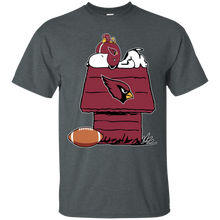 Load image into Gallery viewer, Arizona Cardinals Snoopy And Woodstock Waiting For Football Season T - Shirt For Men