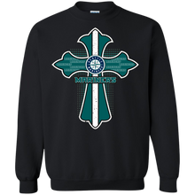 Load image into Gallery viewer, Cross Shirt For Jesus And Seattle Mariners Fans Sweatshirt