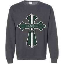 Load image into Gallery viewer, Cross Shirt For Jesus And New York Jets Fans Sweatshirt