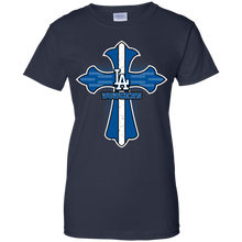 Load image into Gallery viewer, Cross Shirt For Jesus And Los Angeles Dodgers Fans T-Shirt For Women