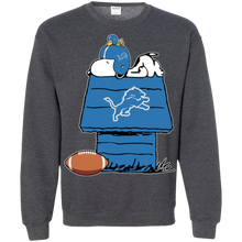 Load image into Gallery viewer, Detroit Lions Snoopy And Woodstock Waiting For Football Season Sweatshirt
