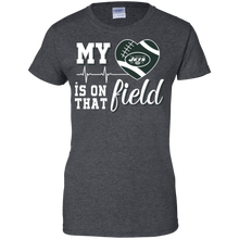 Load image into Gallery viewer, New York Jets Football My Heart is on that Field T-Shirt For Women