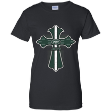 Load image into Gallery viewer, Cross Shirt For Jesus And New York Jets Fans T-Shirt For Women