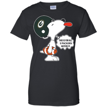 Load image into Gallery viewer, This Is For All U Green Bay Packers Haters Snoopy T-Shirt For Women