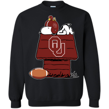 Load image into Gallery viewer, Oklahoma Sooners Snoopy And Woodstock Waiting For Football Season Sweatshirt