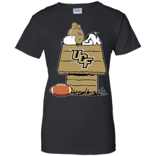 Load image into Gallery viewer, Ucf Knights Snoopy And Woodstock Waiting For Football Season T-Shirt For Women