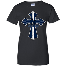 Load image into Gallery viewer, Cross Shirt For Jesus And New York Yankees Fans T-Shirt For Women