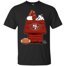 Load image into Gallery viewer, San Francisco 49ers Snoopy And Woodstock Waiting For Football Season T - Shirt For Men