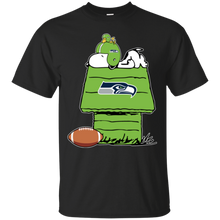 Load image into Gallery viewer, Seattle Seahawks Snoopy And Woodstock Waiting For Football Season T - Shirt For Men