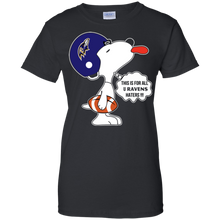Load image into Gallery viewer, This Is For All U Baltimore Ravens Haters Snoopy T-Shirt For Women