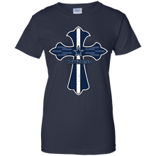 Load image into Gallery viewer, Cross Shirt For Jesus And Dallas Cowboys Fans T-Shirt For Women