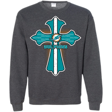 Load image into Gallery viewer, Cross Shirt For Jesus And Miami Dolphins Fans Sweatshirt