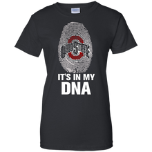 Load image into Gallery viewer, Ohio State Buckeyes Football It Is In My Dna T-Shirt For Women