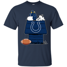 Load image into Gallery viewer, Indianapolis Colts Snoopy And Woodstock Waiting For Football Season T - Shirt For Men
