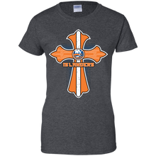 Load image into Gallery viewer, Cross Shirt For Jesus And New York Islanders Fans T-Shirt For Women