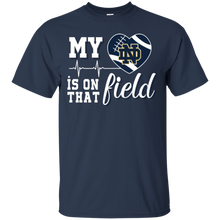 Load image into Gallery viewer, Notre Dame Fighting Irish Football My Heart is on that Field T - Shirt For Men