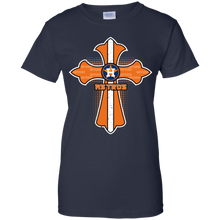 Load image into Gallery viewer, Cross Shirt For Jesus And Houston Astros Fans T-Shirt For Women