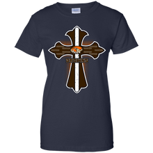 Load image into Gallery viewer, Cross Shirt For Jesus And Cleveland Browns Fans T-Shirt For Women