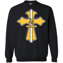 Load image into Gallery viewer, Cross Shirt For Jesus And Minnesota Vikings Fans Sweatshirt