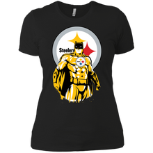Load image into Gallery viewer, Steelers Football Batman T-Shirt For Women
