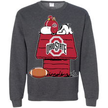 Load image into Gallery viewer, Ohio State Buckeyes Snoopy And Woodstock Waiting For Football Season Sweatshirt