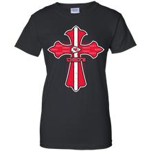 Load image into Gallery viewer, Cross Shirt For Jesus And Kansas City Chiefs Fans T-Shirt For Women