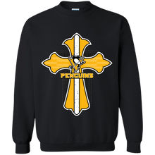 Load image into Gallery viewer, Cross Shirt For Jesus And Pittsburgh Penguins Fans Sweatshirt