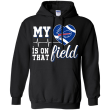 Load image into Gallery viewer, Buffalo Bills Football My Heart is on that Field Hoodie Shirt