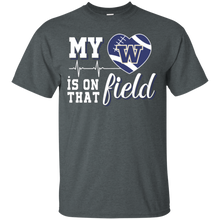 Load image into Gallery viewer, Washington Huskies Football My Heart is on that Field T - Shirt For Men