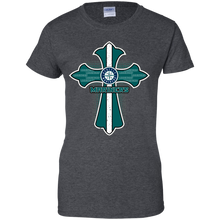Load image into Gallery viewer, Cross Shirt For Jesus And Seattle Mariners Fans T-Shirt For Women