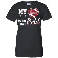 Load image into Gallery viewer, Washington State Cougars Football My Heart is on that Field T-Shirt For Women