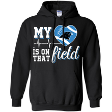 Load image into Gallery viewer, Carolina Panthers Football My Heart is on that Field Hoodie Shirt