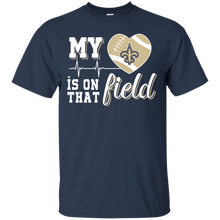 Load image into Gallery viewer, New Orleans Saints Football My Heart is on that Field T - Shirt For Men