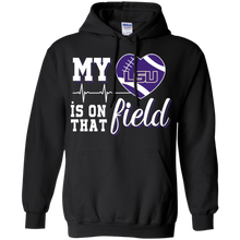 Load image into Gallery viewer, LSU Tigers Football My Heart is on that Field Hoodie Shirt