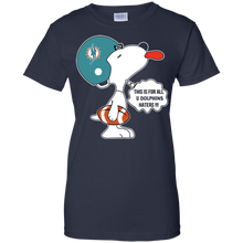 Load image into Gallery viewer, This Is For All U Miami Dolphins Haters Snoopy T-Shirt For Women