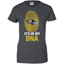 Load image into Gallery viewer, Ravens Football It Is In My Dna T-Shirt For Women