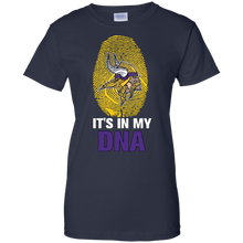 Load image into Gallery viewer, Vikings Football It Is In My Dna T-Shirt For Women