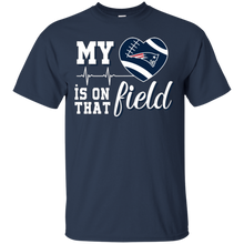 Load image into Gallery viewer, New England Patriots Football My Heart is on that Field T - Shirt For Men