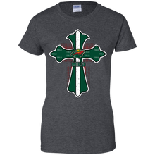 Load image into Gallery viewer, Cross Shirt For Jesus And Minnesota Wild Fans T-Shirt For Women