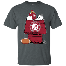 Load image into Gallery viewer, Alabama Crimson Snoopy And Woodstock Waiting For Football Season T - Shirt For Men