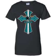 Load image into Gallery viewer, Cross Shirt For Jesus And San Jose Sharks Fans T-Shirt For Women