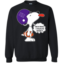 Load image into Gallery viewer, This Is For All U Northwestern Wildcats Haters Snoopy Sweatshirt