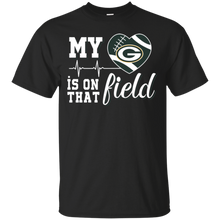 Load image into Gallery viewer, Green Bay Packers Football My Heart is on that Field T - Shirt For Men