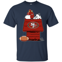Load image into Gallery viewer, San Francisco 49ers Snoopy And Woodstock Waiting For Football Season T - Shirt For Men