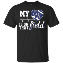 Load image into Gallery viewer, Washington Huskies Football My Heart is on that Field T - Shirt For Men