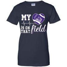 Load image into Gallery viewer, Abilene Christian Wildcats Football My Heart is on that Field T-Shirt For Women