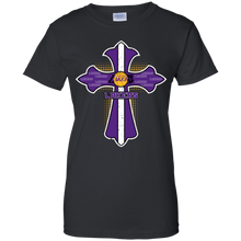 Load image into Gallery viewer, Cross Shirt For Jesus And Los Angeles Lakers Fans T-Shirt For Women